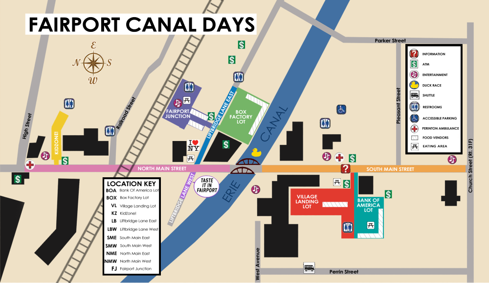 Directions and Lodging Fairport Canal Days