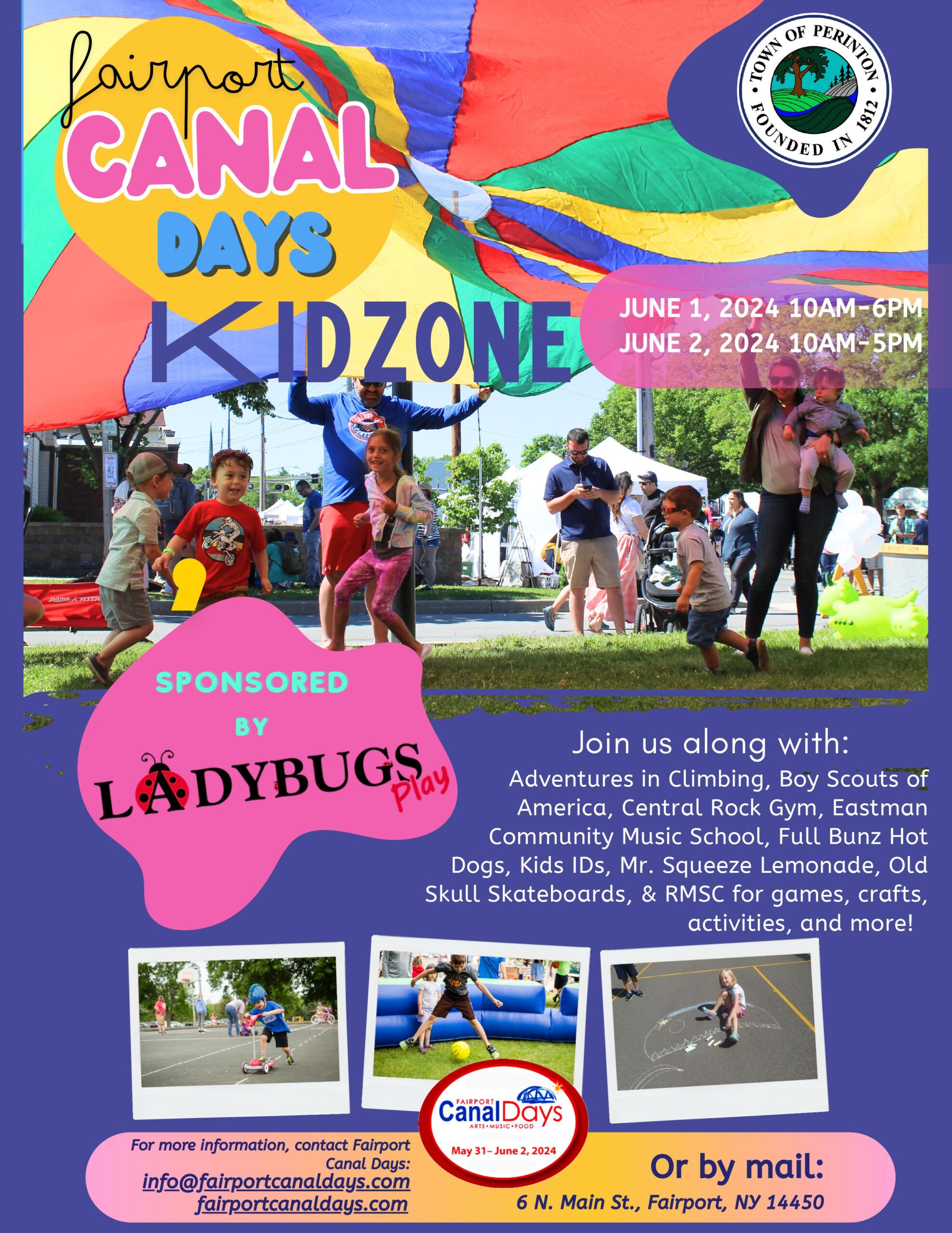 Perinton Recreation KidZone Fairport Canal Days